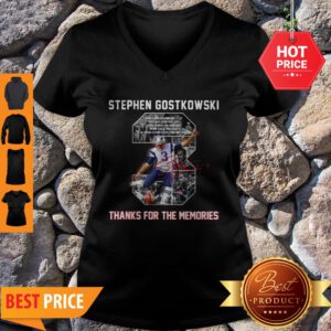 3 Stephen Gostkowski Thank For The Memories Signature V-neck