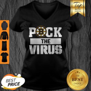 Boston Bruins Puck The Virus Corona V-neck