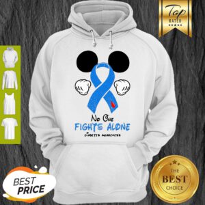 Disney Mickey Mouse No One Fights Alone Diabetes Awareness Hoodie