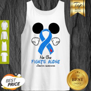 Disney Mickey Mouse No One Fights Alone Diabetes Awareness Tank Top