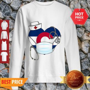 Love Colorado Stethoscope Nurse Mask Sweatshirt