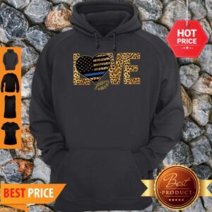 Love Leopard Thin Blue Line Lips Hoodie
