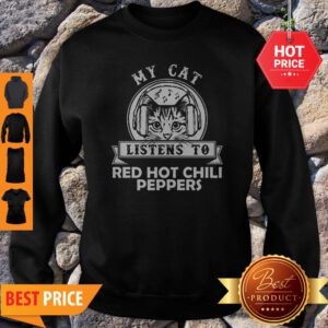 My Cat Listen To Red Hot Chily Pepper Headphone Cat Sweatshirt