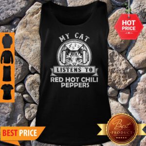 My Cat Listen To Red Hot Chily Pepper Headphone Cat Tank Top