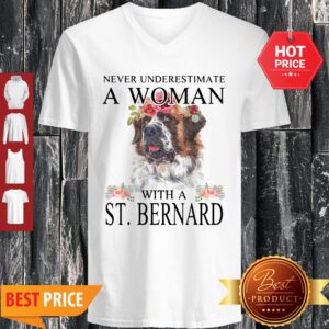 Official Womens St. Bernard Gifts Funny Mom Mama Mother Grandma Dog V-neck