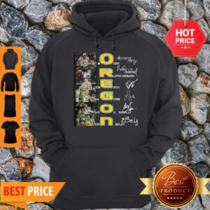 Oregon Ducks Minyon Moore Ruthy Hebard Signatures Hoodie