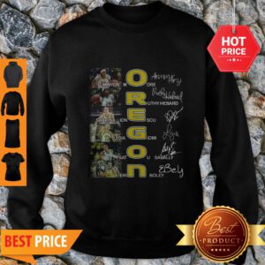 Oregon Ducks Minyon Moore Ruthy Hebard Signatures Sweatshirt