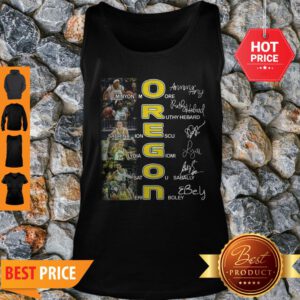 Oregon Ducks Minyon Moore Ruthy Hebard Signatures Tank Top