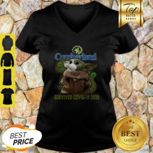 Pretty Baby Yoda Cumberland Farms Survived Covid-19 2020 V-neck