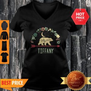 Pretty Tiffany Name Gift Floral Personalized Mama Bear Pretty Tiffany Name Gift Floral Personalized Mama Bear V-neck