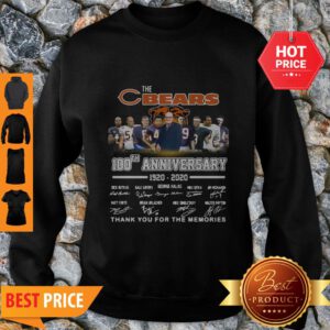 The Chicago Bears 100th Anniversary Signed Thank You For The Memories Sweatshirt