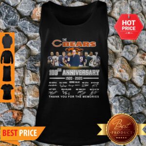 The Chicago Bears 100th Anniversary Signed Thank You For The Memories Tank Top