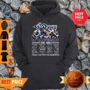 The Los Angeles Rams 84th Anniversary 1936-2020 All Signature Hoodie