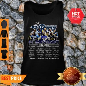 The Los Angeles Rams 84th Anniversary 1936-2020 All Signature Tank Top