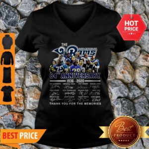 The Los Angeles Rams 84th Anniversary 1936-2020 All Signature V-neck