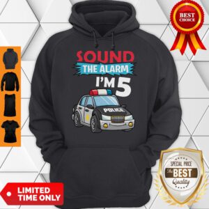 Birthday Boy 5 Years Old Police Car Policeman Cop Hoodie