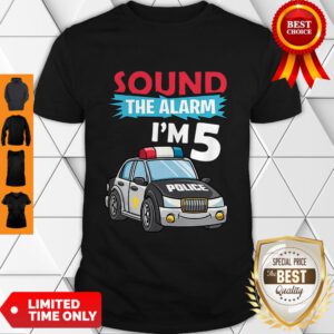 Birthday Boy 5 Years Old Police Car Policeman Cop Shirt