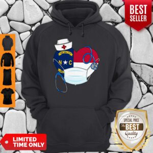 Carolina State Nurse Heart Stethoscope Hoodie