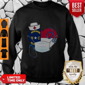 Carolina State Nurse Heart Stethoscope Sweatshirt