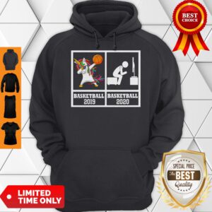 Dabbing Unicorn Basketball 2019 And Basketball 2020 Stay Home Hoodie