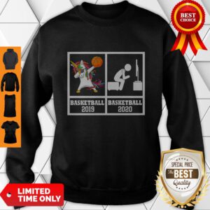 Dabbing Unicorn Basketball 2019 And Basketball 2020 Stay Home Sweatshirt