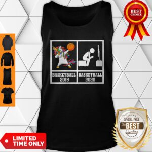 Dabbing Unicorn Basketball 2019 And Basketball 2020 Stay Home Tank Top