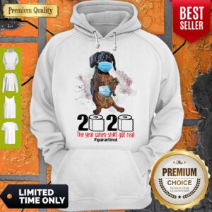 Dachshunds 2020 The Year When Shit Got Real Quarantined Covid-19 Hoodie