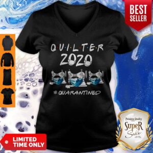 Funny Quilter 2020 Quarantined Coronavirus V-neck