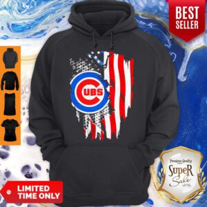 Nice Chicago Cubs Inside American Flag Hoodie