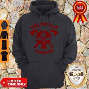 Awesome Skull Valhalla Awaits Hoodie