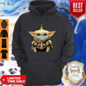 Premium Star Wars Baby Yoda Face Mask Hug New Orleans Saints Hoodie