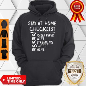 Awesome Stay At Home Checklist Funny Letter Print Hoodie