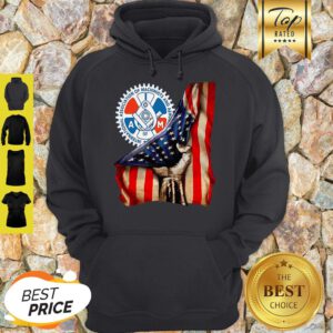 International Association Of Machinists & Aerospace Workers American Flag Hoodie