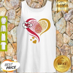 Kansa City Chief Heart Fingerprint Tank Top