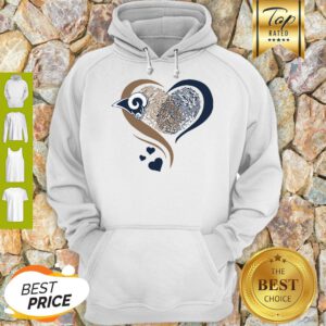 Los Angeles Rams Heart Fingerprint Hoodie