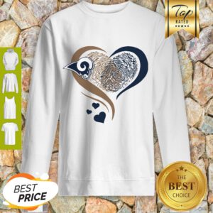 Los Angeles Rams Heart Fingerprint Sweatshirt