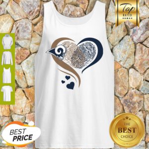 Los Angeles Rams Heart Fingerprint Tank Top