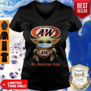 Nice Baby Yoda Mask A&W Restaurants All American Food Coronavirus V-neck