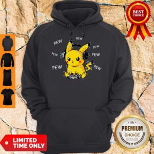 Nice Pokemon Playing Game Pikachu Pew Hoodie