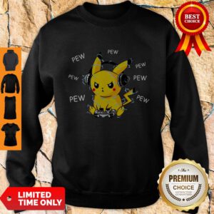 Nice Pokemon Playing Game Pikachu Pew Sweatshirt