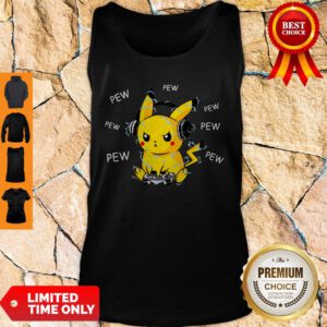 Nice Pokemon Playing Game Pikachu Pew Tank Top
