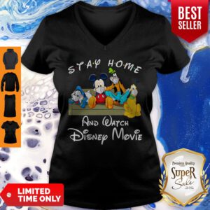 Nice Stay Home And Watch Disney Movie Coronavirus V-neck