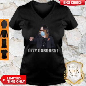 Official Ozzy Osbourne Mask Covid 19 V-neck