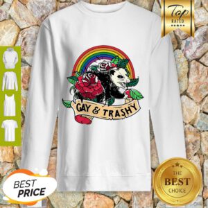 Rainbow Opossum LGBT Gay And Trashy Sweatshirt
