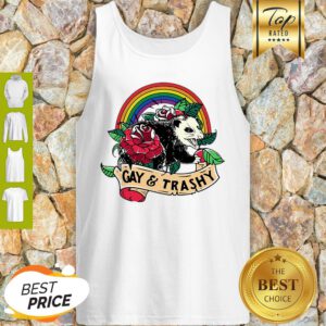 Rainbow Opossum LGBT Gay And Trashy Tank Top