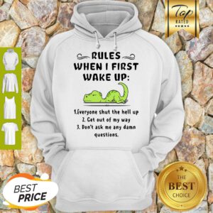 Rules When I First Wake Up Everyone Shut The Hell Up Dinosaurs Hoodie