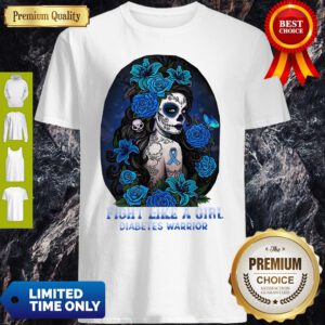 Top Fight Like A Girl Diabetes Warrior Awareness Shirt