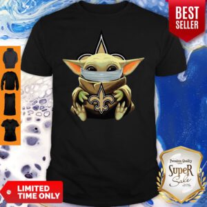 Premium Star Wars Baby Yoda Face Mask Hug New Orleans Saints Shirt