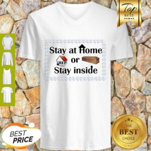 Stay At Home Or Stay Inside Coffin V-neck