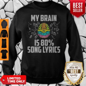 Nice My Brain 15 80% Song Lyrics Sweatshirt